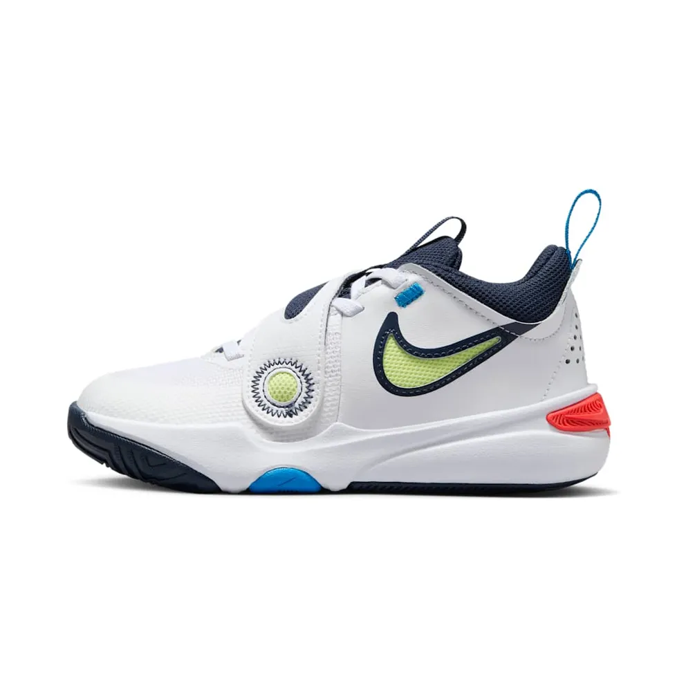 Nike Team Hustle D 11 White Bright Crimson Photo Blue Light Lemon Twist (DV8994-105)