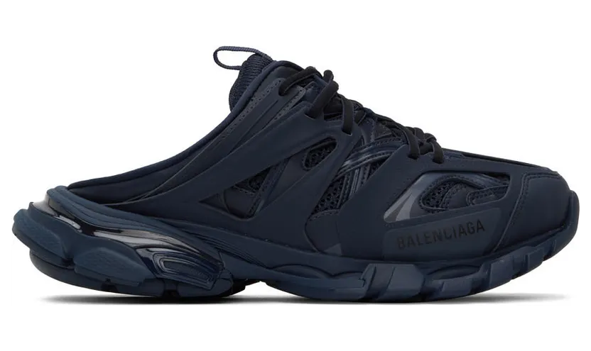 Balenciaga Navy Track Mules (653814-W3DA3-4010)