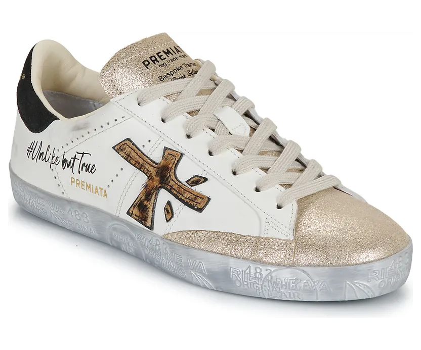 Premiata Sneakers mit Leoparden-Motiv – Weiß (STEVEND7605) (3)