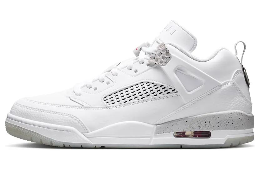 Jordan Spizike Low “White / Grey Fog / Fire Red / Black” (IV6047-100)