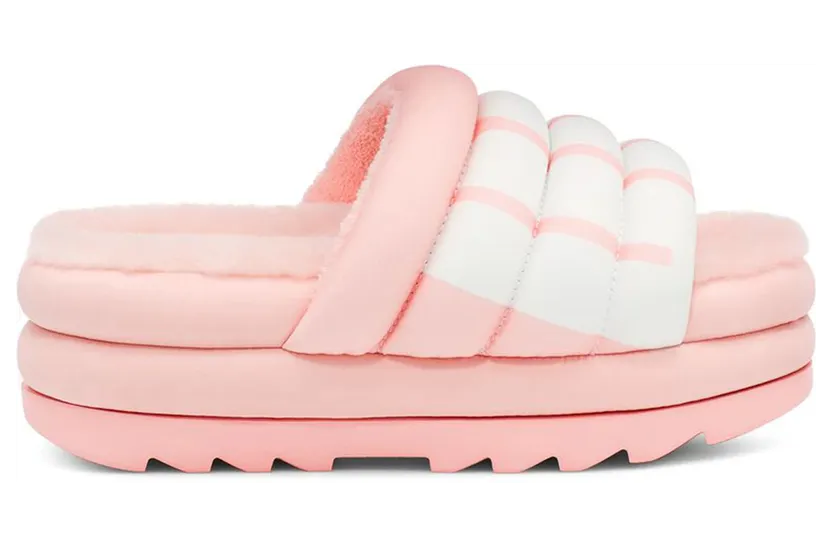 UGG Maxi Slide Logo Pink Scallop (1127067-PSLP)