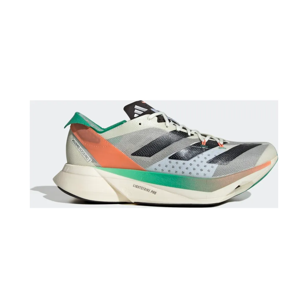 adidas Adizero Adios Pro 3.0 Laufschuh White Tint / Core Black / Coral Fusion (HQ3688)