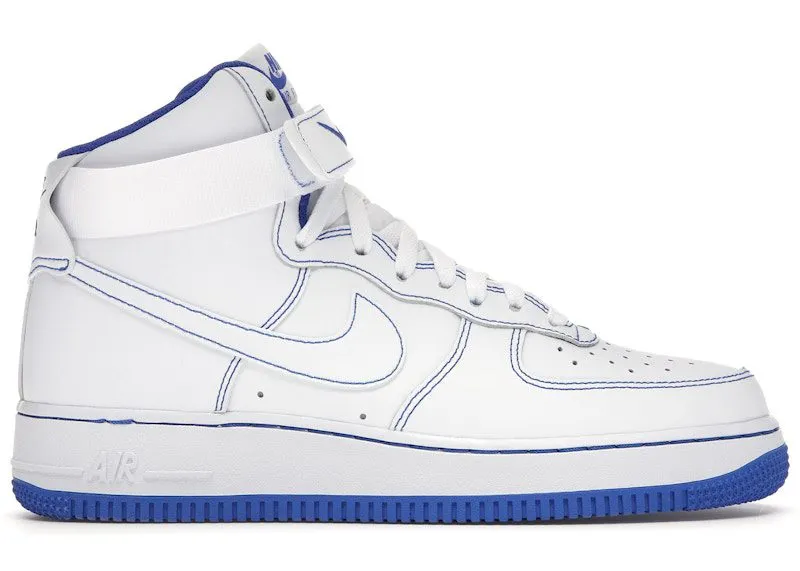 Nike Air Force 1 High White Royal Blue Contrast Stitch (CV1753-101)