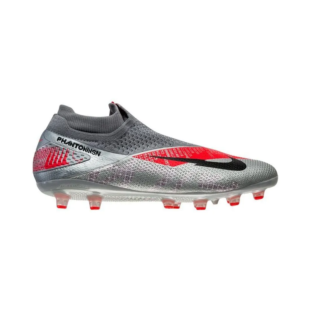 Nike Phantom Vision 2 Elite DF AG-Pro “Metallic Bomber Grey / Particle Grey / Laser Crimson / Black” (CD4160-906)