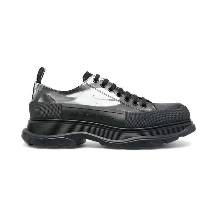 Alexander McQueen Tread Slick Low Lace Up Solarised Flower Black (756490 WIATP 1070)