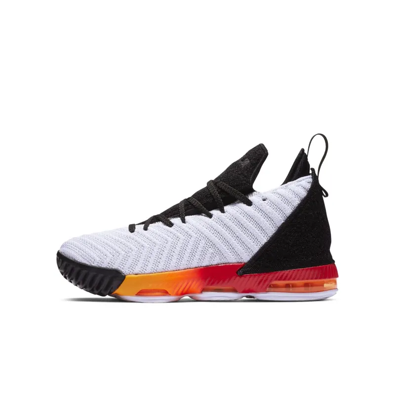 Nike LeBron 16 Strive (GS) White/Laser Orange-Total Orange-Black (AQ2465-188)