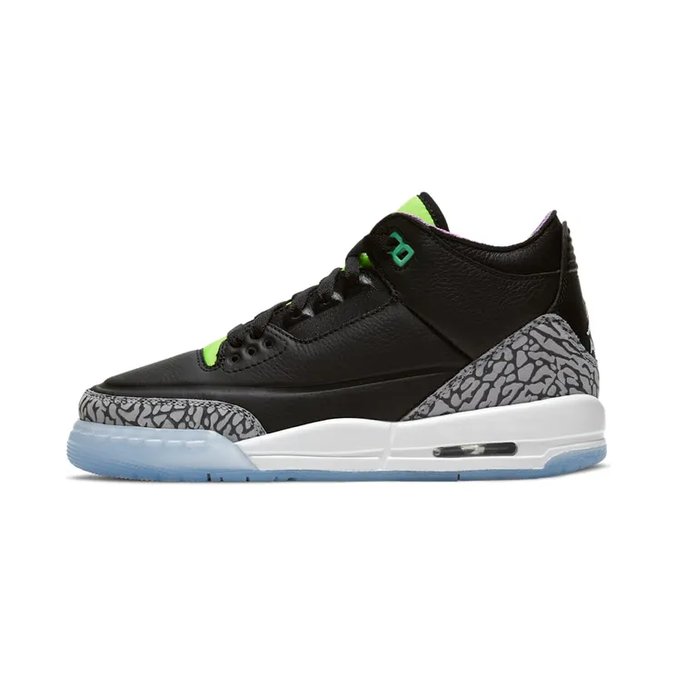 Jordan 3 Retro Electric Green (GS) “Black / Electric Green / Violet Shock / White” (DA2304-003)