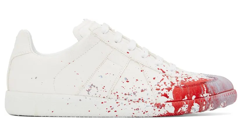 Maison Margiela White & Red Paint Drop Replica H8682 WHITE / VARIAN (S37WS0568 P4129)