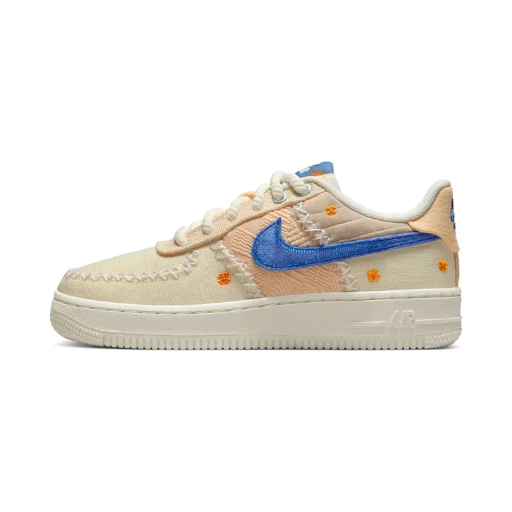 Nike Air Force One Low Sail / Coconut Milk / Royal Blue / Orange (DV4141-100)