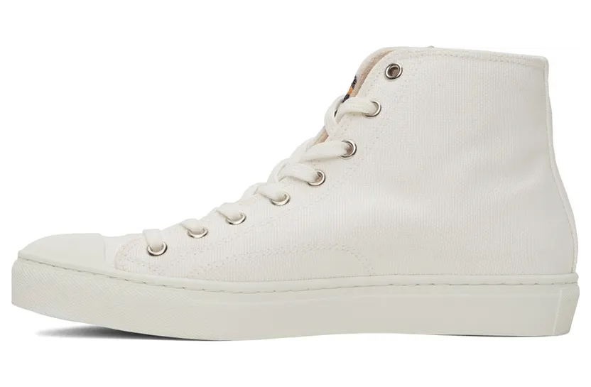 Vivienne Westwood White Plimsoll High-Top Sneakers (75010001M-W008F-) (3)