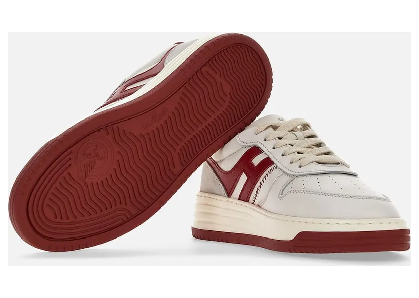 Sneakers Hogan H630 White Red Grey (HXW6300EU50ODZ958K) (4)