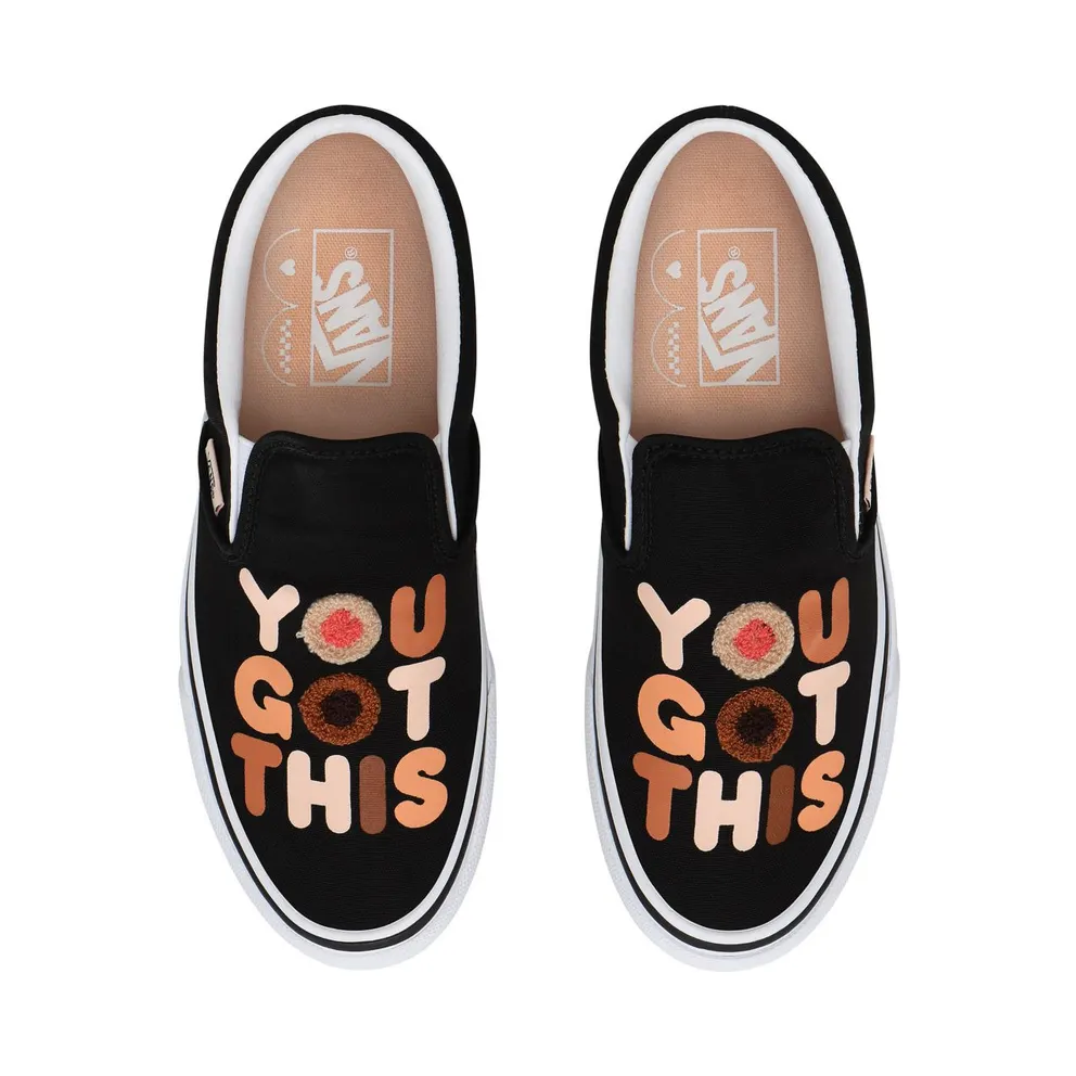 Vans Classic Slip-On ‘Breast Cancer Awareness – You Got This’ Black/True White (VN0A4BV3T4U)