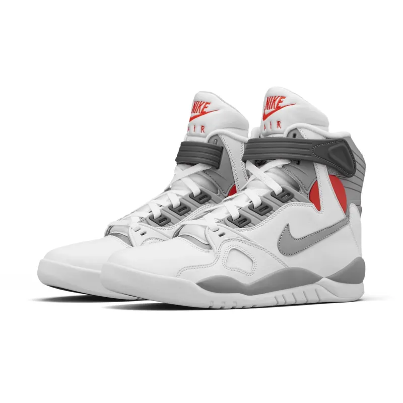 Nike Air Pressure Retro White Cement Grey (2016) White/Cement Grey-Varsity Red (831279-100)
