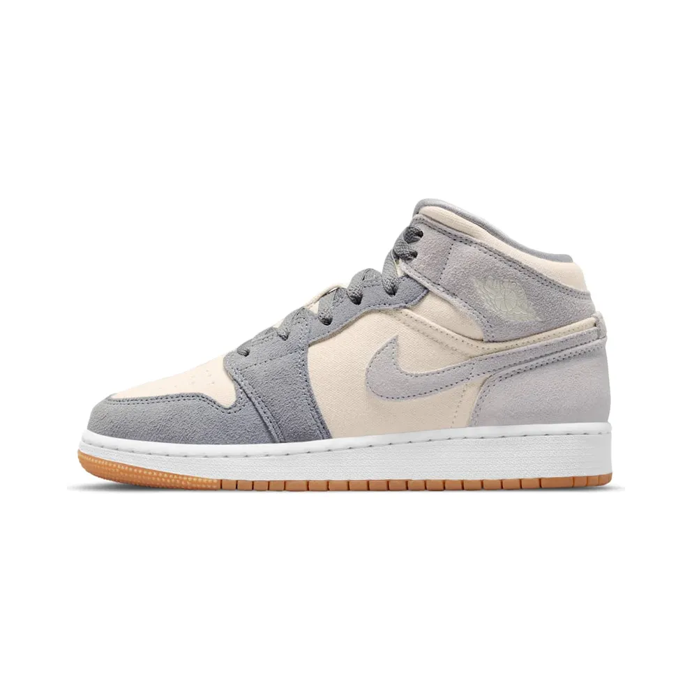Air Jordan 1 Mid SE Coconut Milk Particle Grey (GS) (DN4346-100)