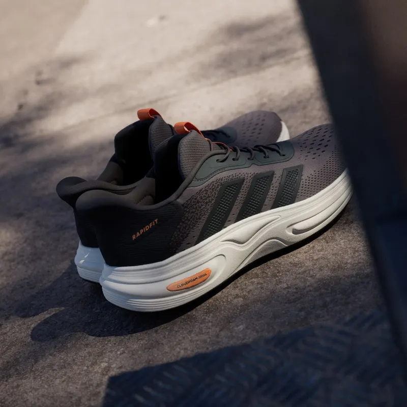 Adidas CLOUDFOAM CUXXION RAPIDFIT Shoes Charcoal / Carbon / Lucid Orange (JS2280)