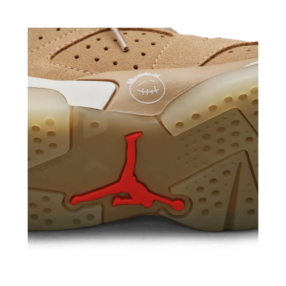 Air Jordan x Travis Scott 6 Retro British Khaki (PS) (2021) – “British Khaki / Sail / Bright Crimson” (DH0693-200)