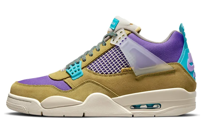 Air Jordan x Union 4 Desert Moss (2021) – “Desert Moss / Turquoise Blue / Dark Iris” (DJ5718-300)
