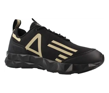 Ea7 Emporio Armani Facettierte Sneakers mit Logo-Print – Schwarz (X8X217XK433)