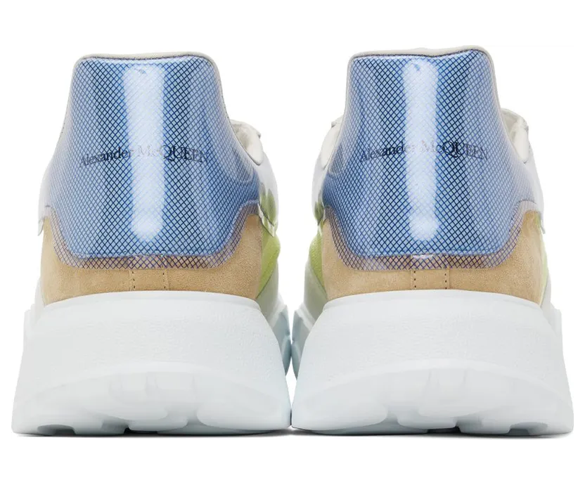 Alexander McQueen SSENSE Exclusive Off-White & Blue Court Trainer 3811 L./W/C./B./W/B. (662662W4QH2) (4)