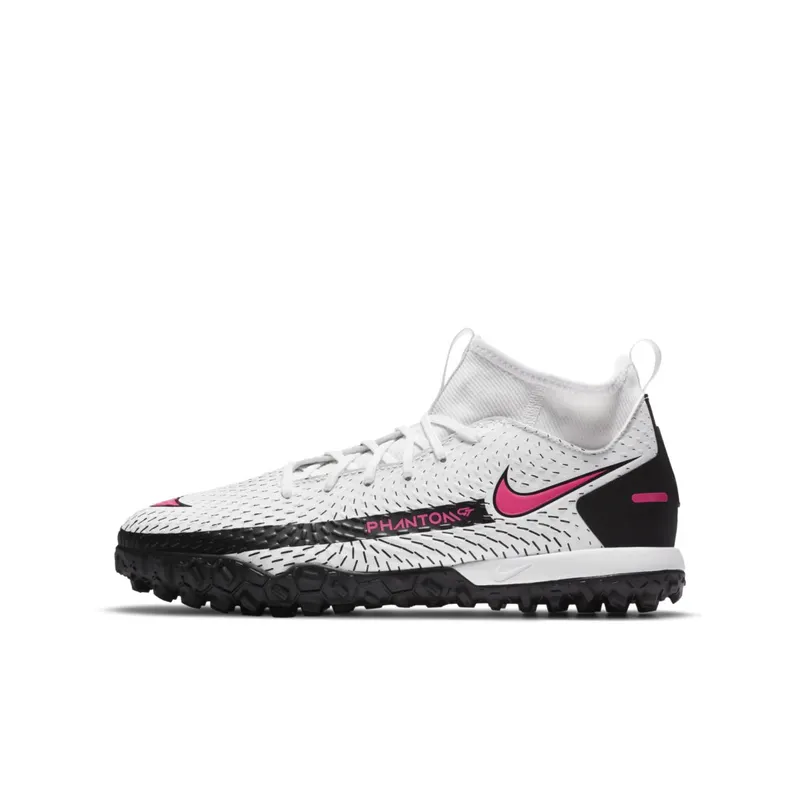 Nike  Phantom GT Academy DF TF White Black Pink Blast (Kids) White/Black-Pink Blast (CW6695-160)