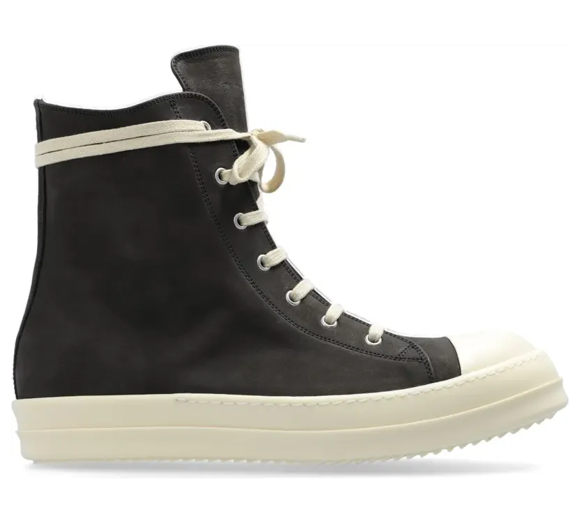 Rick Owens High-Top-Sneakers mit Schnürung “Black” (RU02D6890LWN)