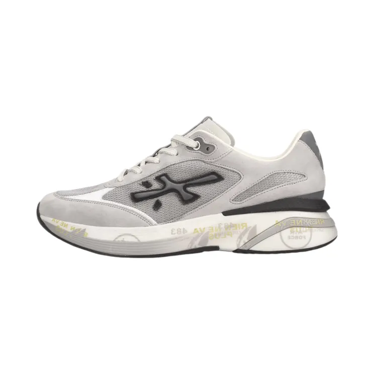 Premiata Moerun Italian Premium Sneakers “White/Grey” (MOERUN-7304)