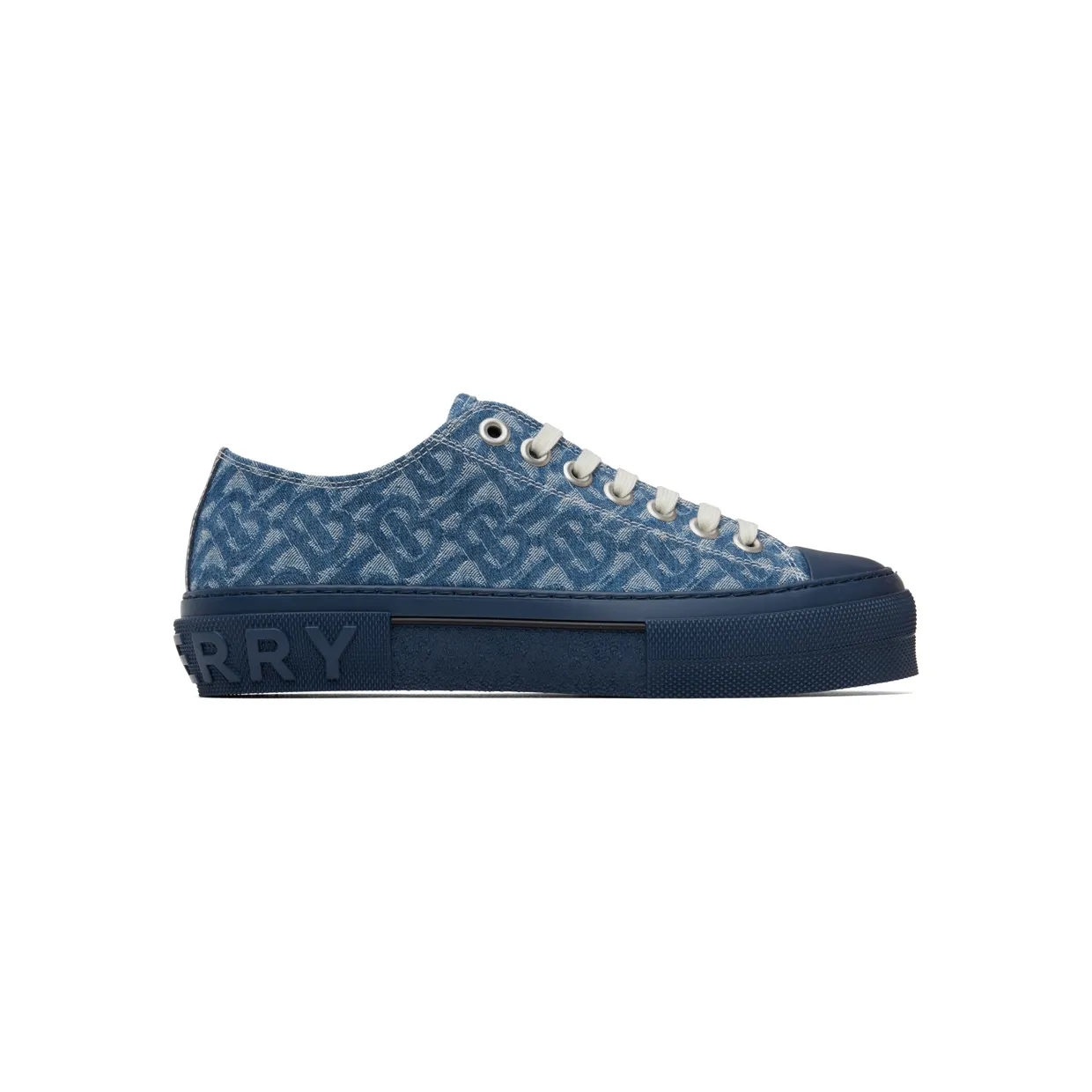 Burberry Blue Monogram Denim Sneakers (8055978)