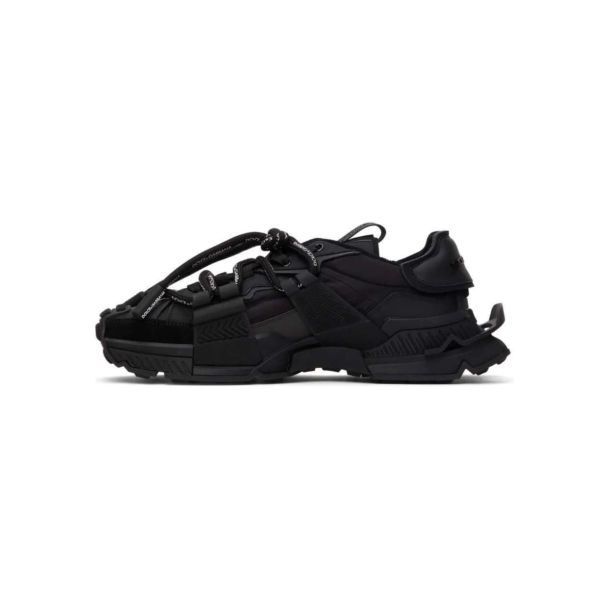 Dolce & Gabbana Black Mixed-Materials Space Sneakers (CS1963 AQ407) (3)