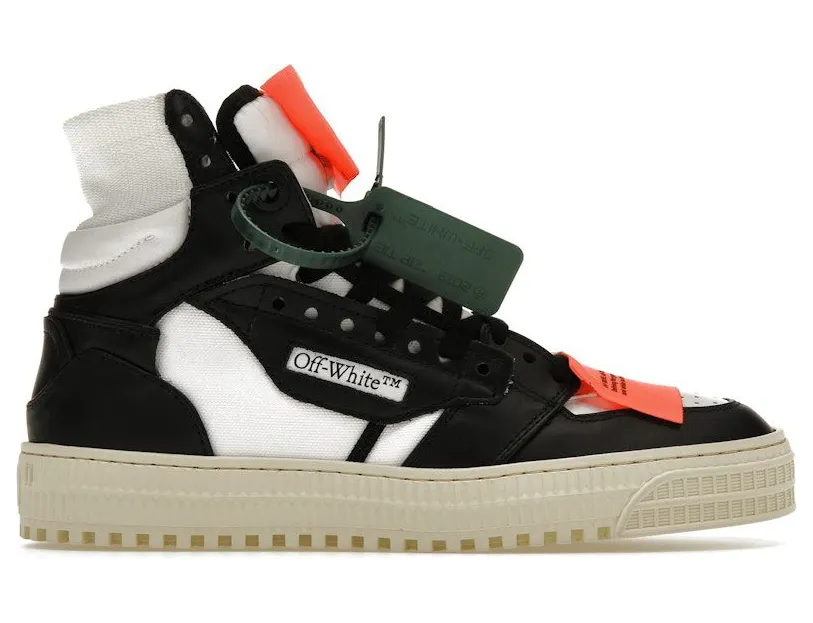 OFF-WHITE Off Court 3.0 Leather Canvas Black White (OMIA065S23LEA0010110)