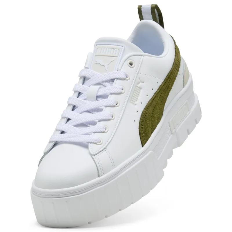 Puma Mayze “Puma White / Olive Green” (381983_54)