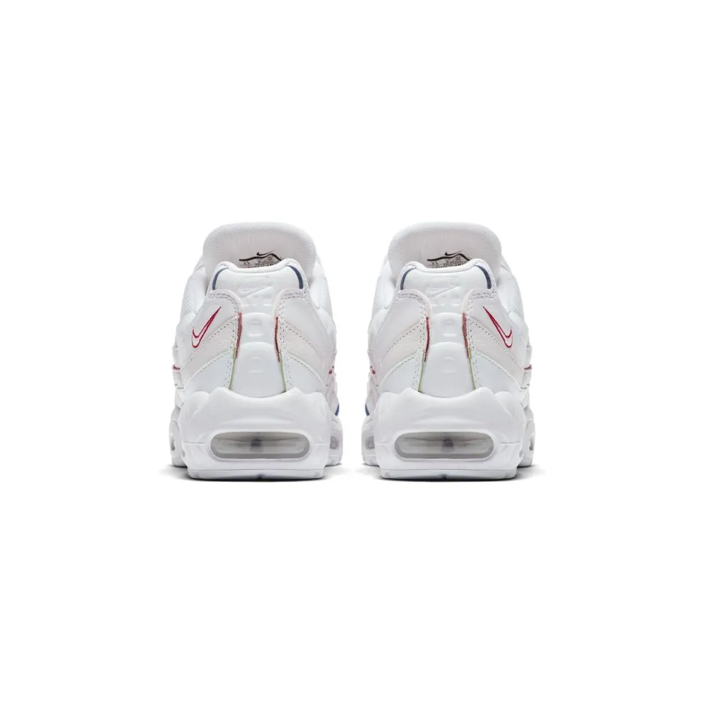 Nike Air Max 95 Triple White (Rainbow Borders) (W) White/White-White (AQ4138-100)