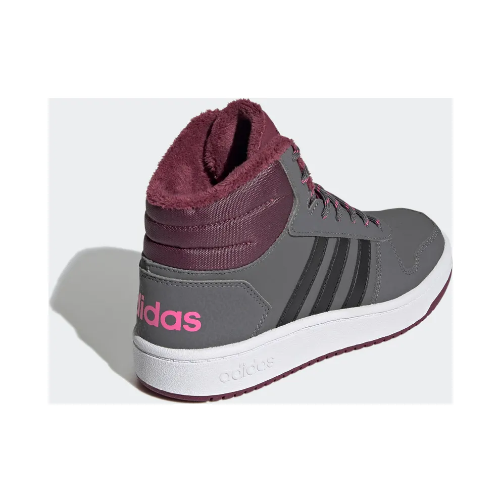 adidas Hoops 2.0 Mid Grey Five / Core Black / Screaming Pink (GZ7796)