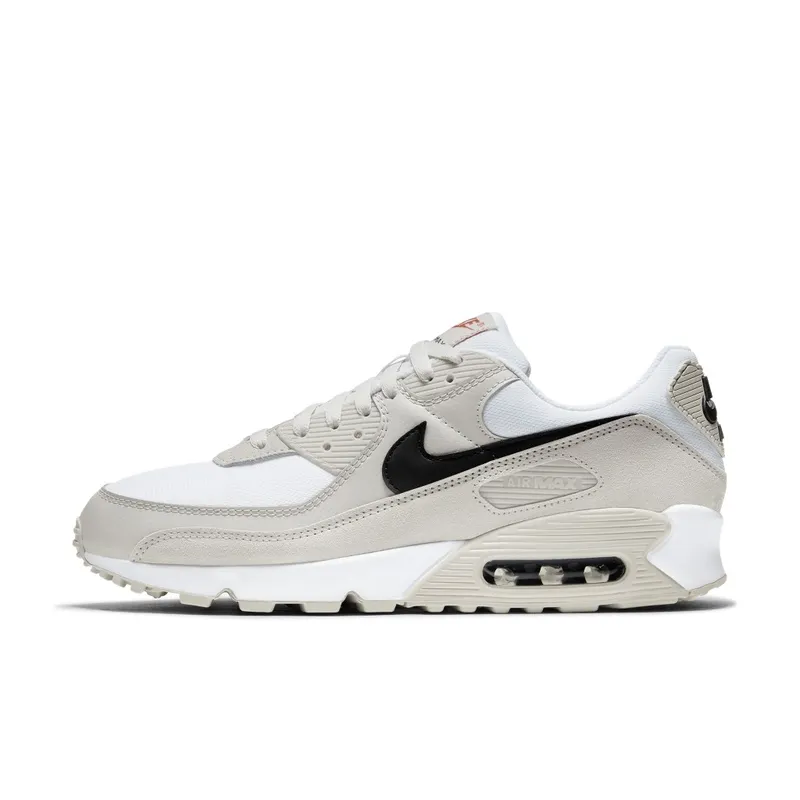 Nike Air Max 90 Light Bone – “White / Black / Light Bone / Team Orange” (DH4103-100)