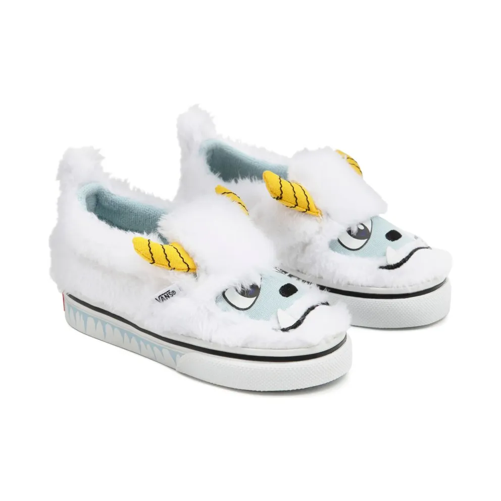 VANS Slip-on Yeti Velcro Toddler Shoes White (VN0A5KXO8CG)