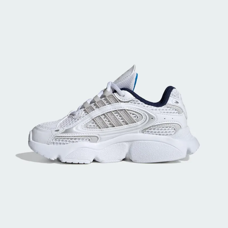 adidas OZMILLEN Elastic Lace Shoes Kids Cloud White / Grey One / Bright Blue (IE5558)