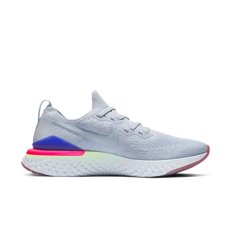 Nike Epic React Flyknit 2 Hydrogen Blue Sapphire Hyper Pink (W) Hydrogen Blue/Hydrogen Blue-Sapphire-Lime Blast-Hyper Pink-Blue Tint (BQ8927-453)