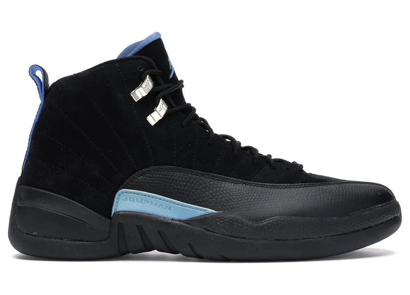 Air Jordan 12 Retro ‘Nubuck’ 2009 Black/White-University Blue (130690-018)