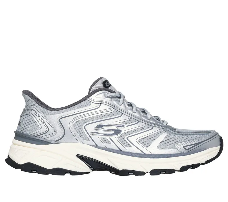 Skechers Slip-ins: Stamina Sport – Silver / Grey – “Grey” (233150 SLGY)