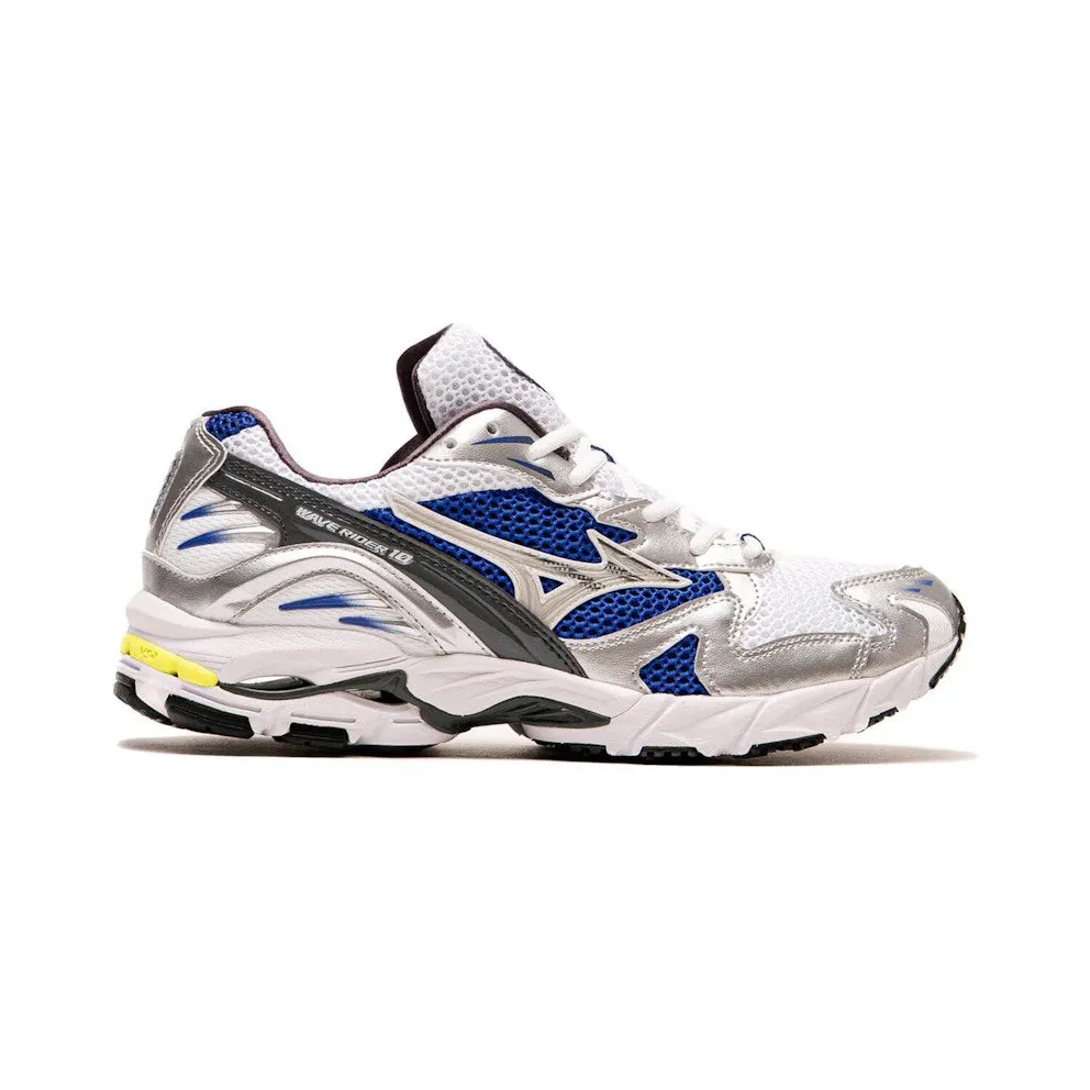 Mizuno Wave Rider 10 White / Silver / Surf The Web (D1GA210406)