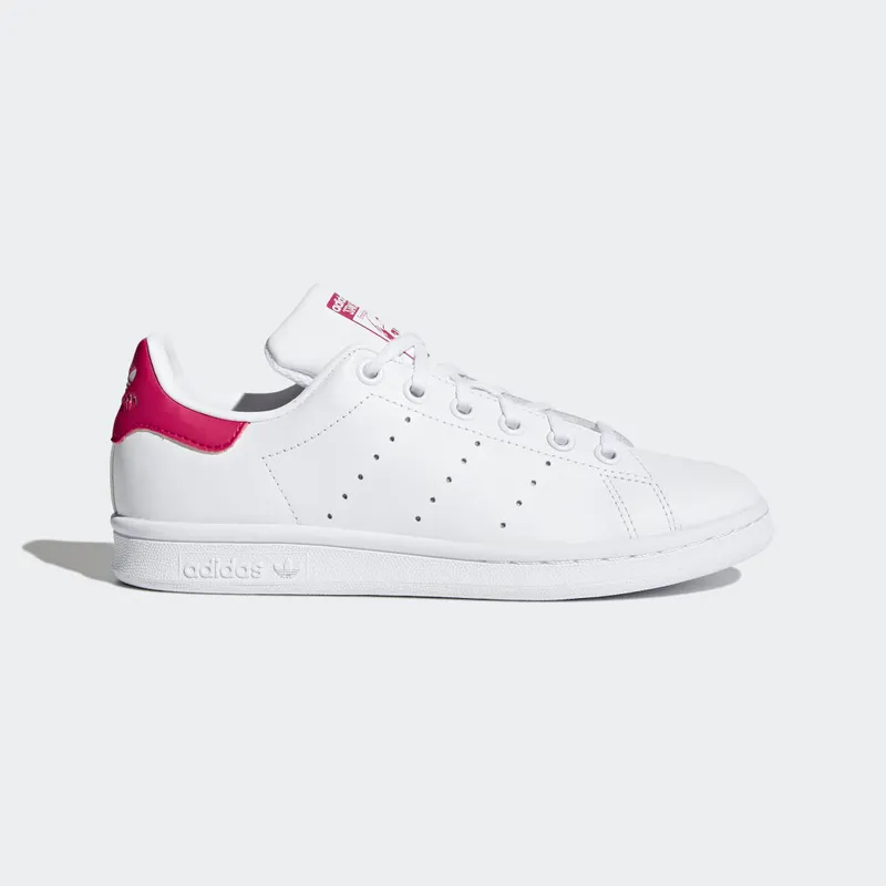 adidas Stan Smith White Pink (Youth) Running White Ftw/Running White/Pink Buzz (B32703)