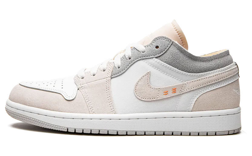Air Jordan 1 Low SE Craft Inside Out – “White / Phantom Grey / Sail / Orange” (DN1635-100)
