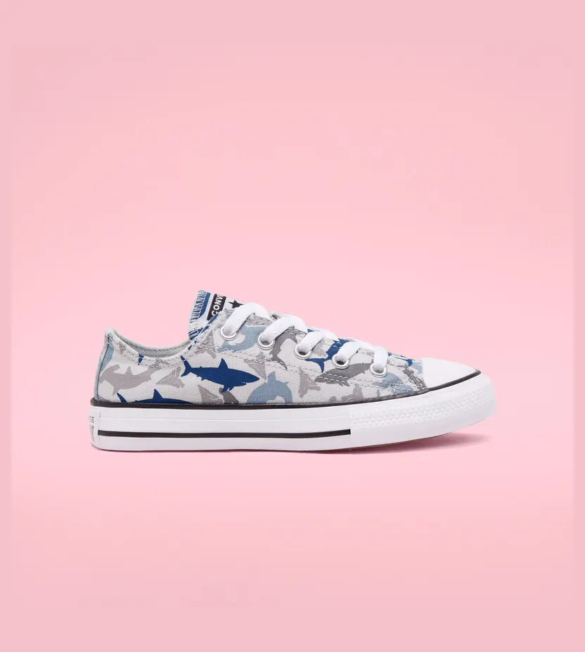 Converse Shark Bite Chuck Taylor All Star voor kids Photon Dust/rush Blue/white (666890C)
