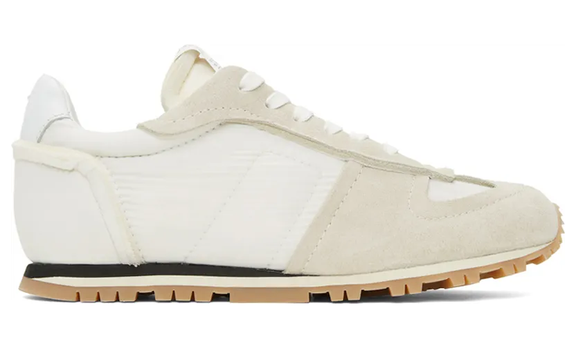 Maison Margiela Grey & White Retro Runner Sneakers (S58WS0186 P4714)