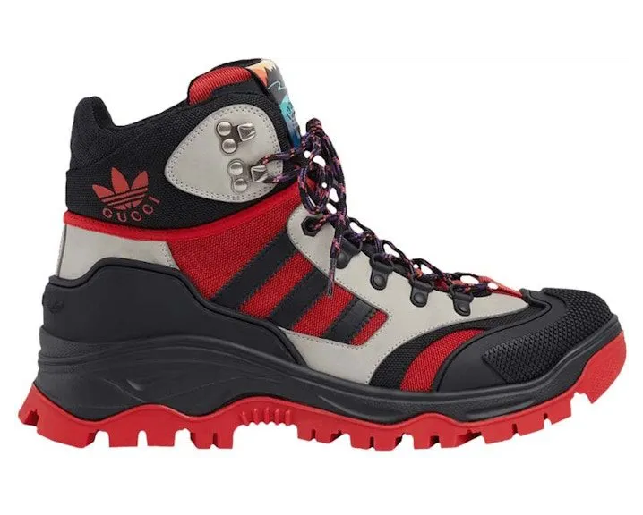 Gucci x Adidas Laced Up Boots Black Red (721392 FAAXC 6544)
