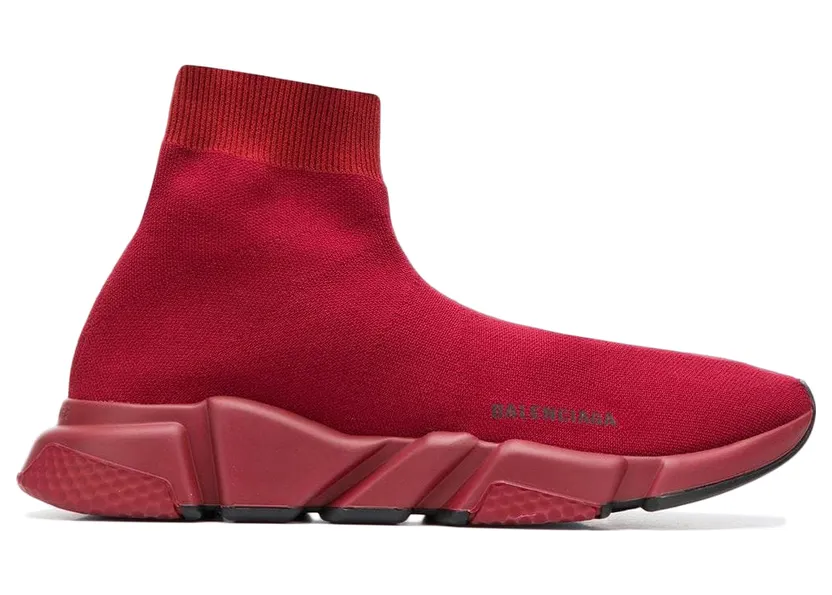 Balenciaga Speed Trainer Burgundy Black Sole