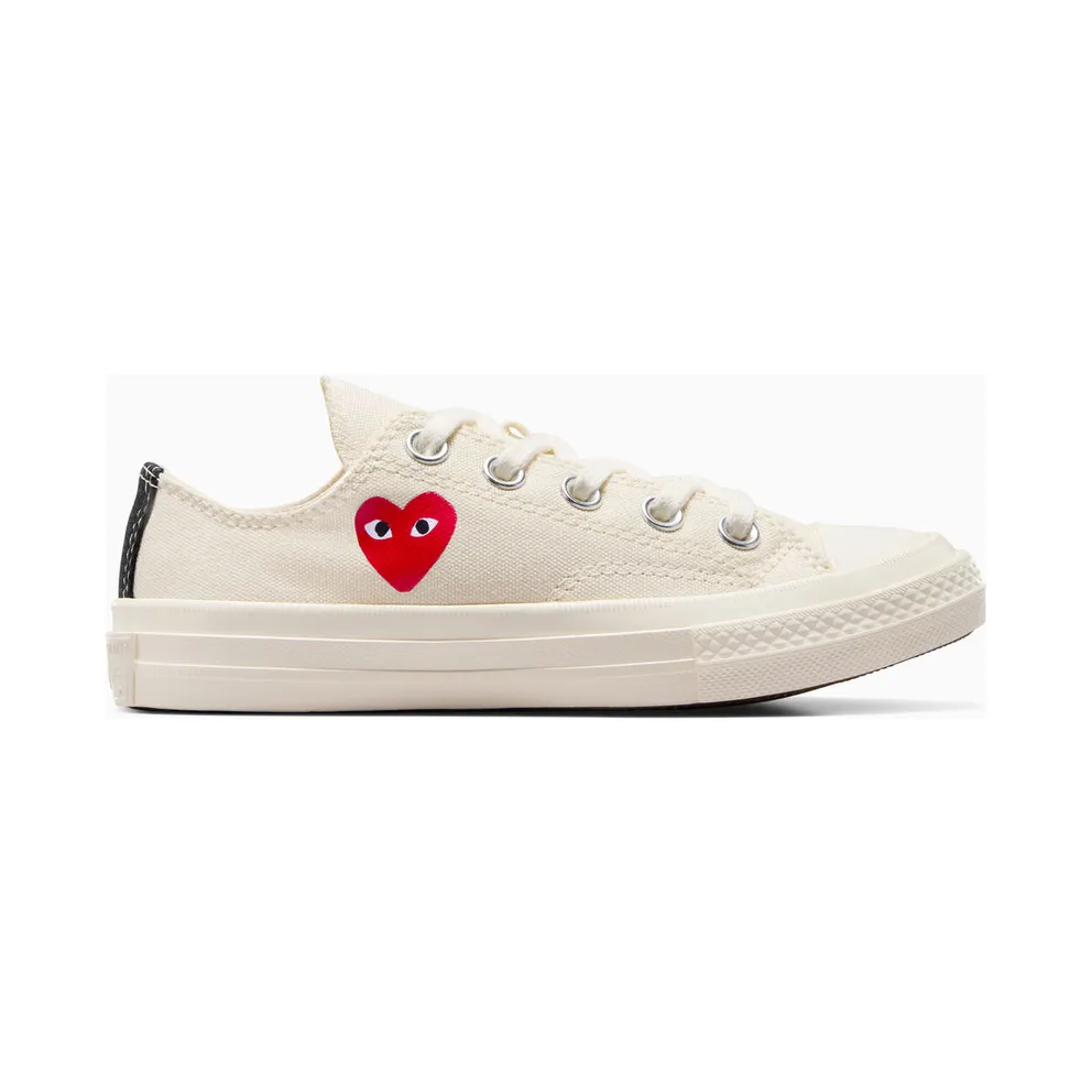 Converse Converse x PLAY Comme des Garçons Single Heart Chuck 70 White Black/ Red (A08807C)
