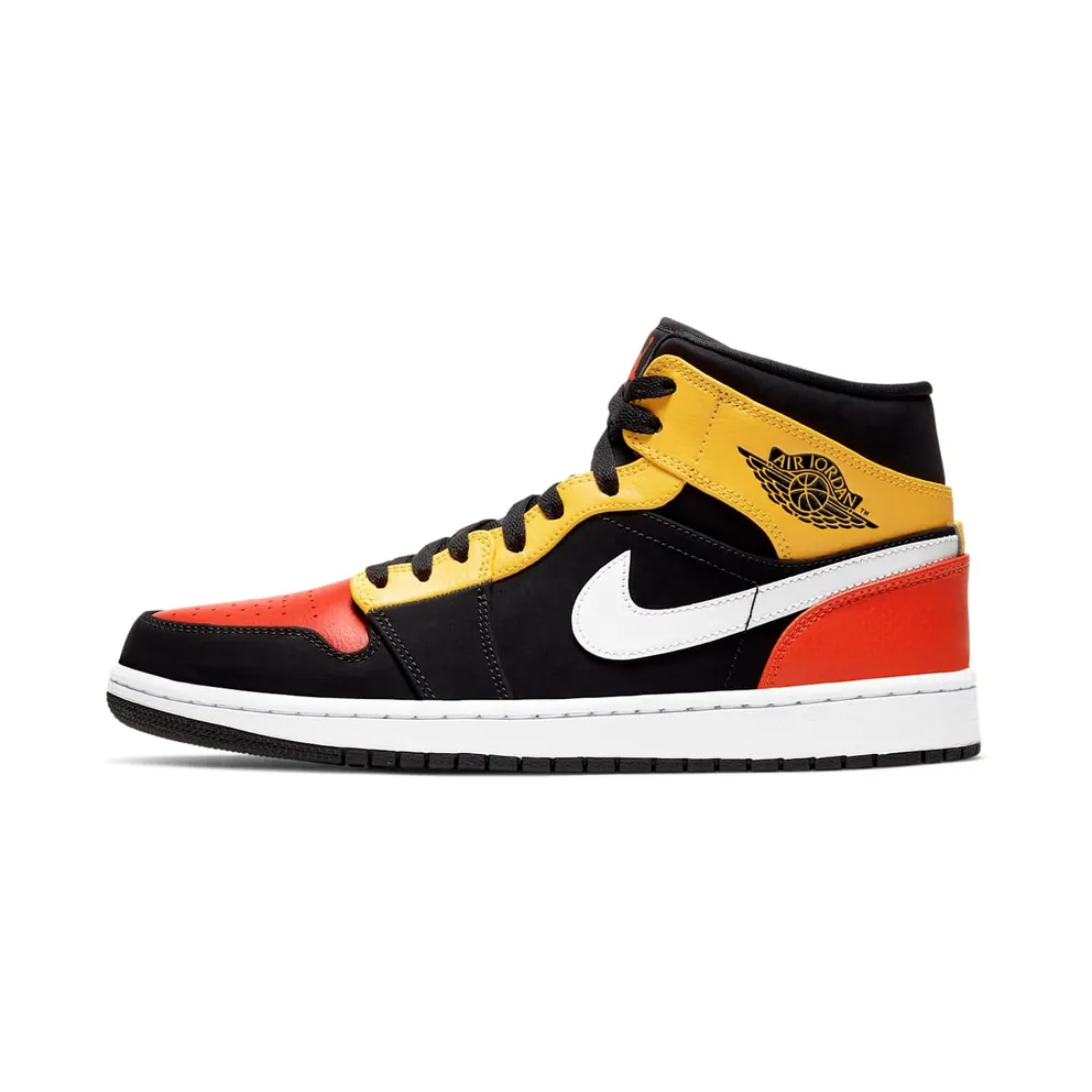Air Jordan 1 Mid Black Amarillo Orange (2020) (852542-087)