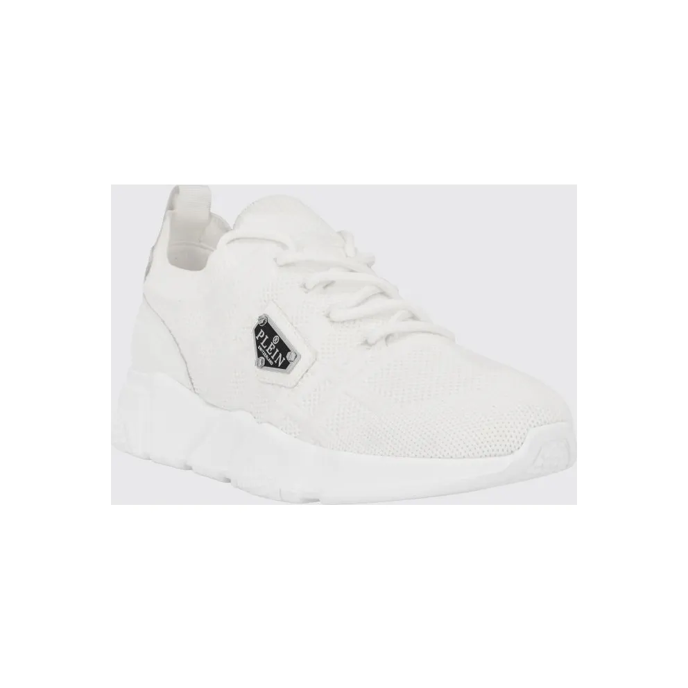 Philipp plein Low-Top Technical Mesh with Elasticized Ankle White (UAFSUSC1076PTE003N01)