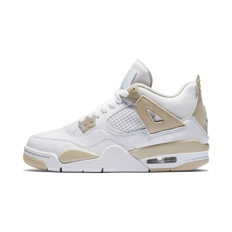 Air Jordan 4 Retro GG Linen “White / Light Sand / Boarder Blue” (487724-118)