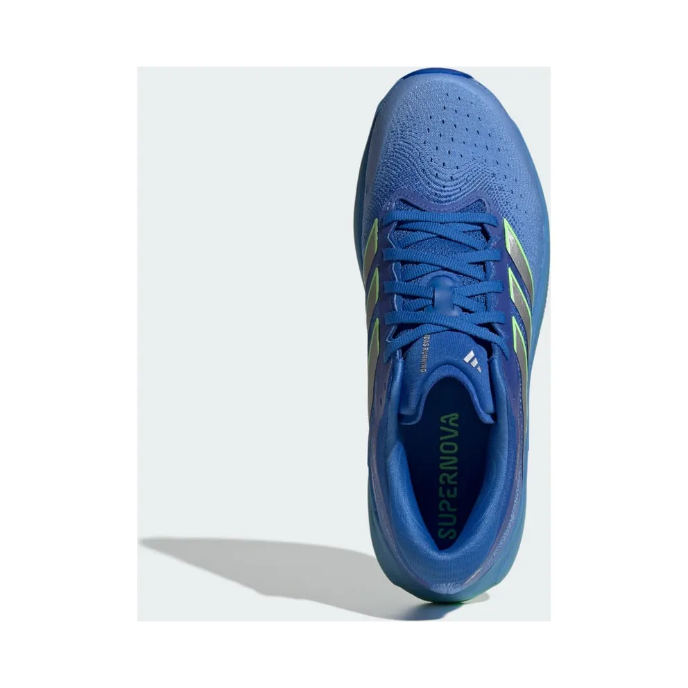Adidas SUPERNOVA SOLUTION 3 Running Shoes Lucky Blue / Silver Metallic / Lime Burst (JR7399)